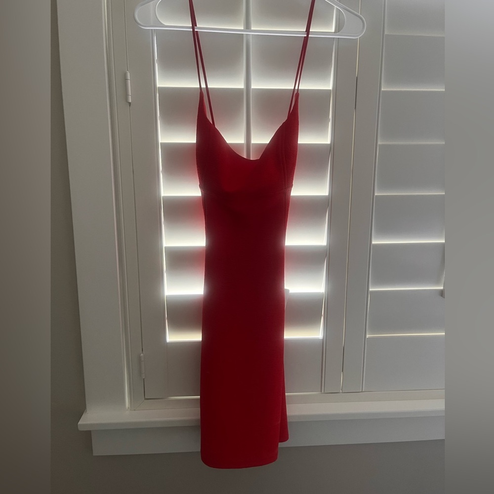 red mini dress